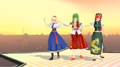 幽香 アリス 美鈴でPerfumeのTSPS踴ってもらいました MMD版