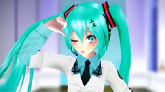 純白色的制服MIKU~以堅定不移的eye