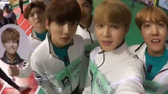 MBC_entertain推特更新:偶像運動會傳達問候的防彈少年團