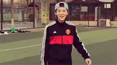 鹿晗更新INS視頻一則 踢足球 No Goal