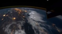 太空站夜間飛行拍攝到的地球美麗瞬間