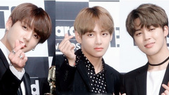 Topstarnews新聞頻 BBMA獲獎紀念記者招待會 防彈少年團拍照時間