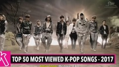 2017 K-POP MV YOUTUBE 播放總量排行