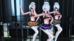 MmD【喵喵DI時代RV20_GF】Trouble Maker 沒有明天 3姐妹黑白絲襪熱音樂