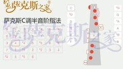 薩克斯<C調半音階指法>吹奏圖解示范 指法表 精練簡潔 易學易懂