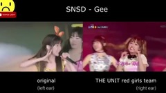 The Unit Gee表演與原版對比 (少女時代)