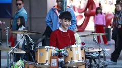 李科穎街頭爵士鼓演奏<告白氣球>