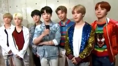 Music Station2017 后臺待機室防彈少年團問候